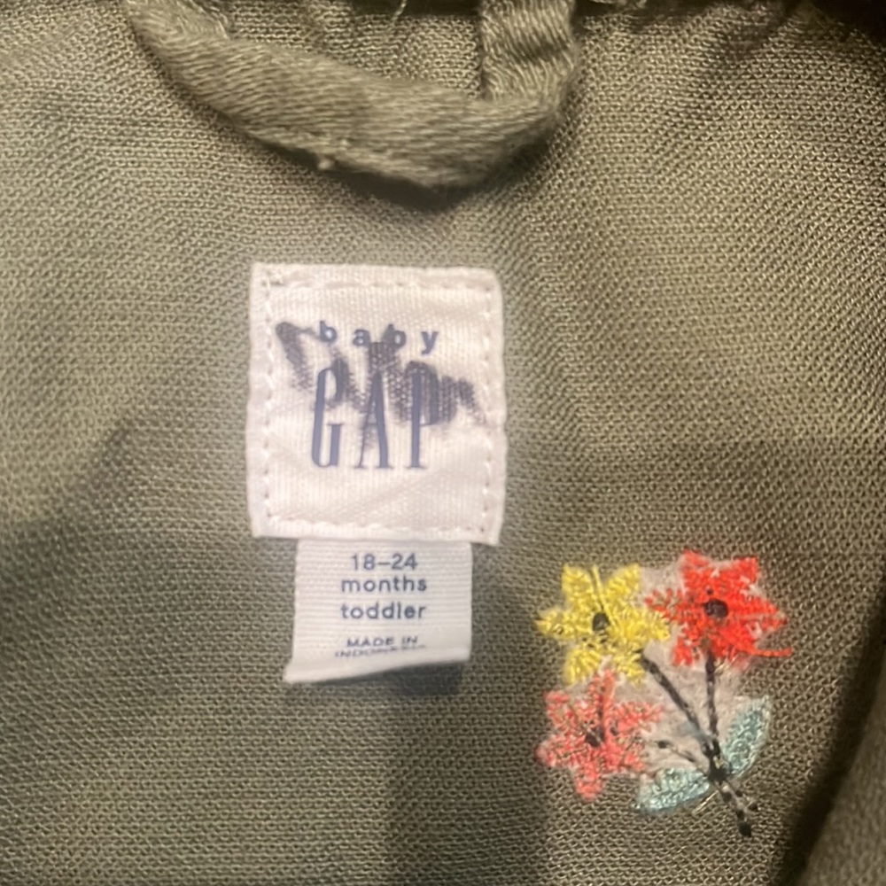 EUC 18-24 Month Gap Floral Peplum Jacket - Picture 3 of 4